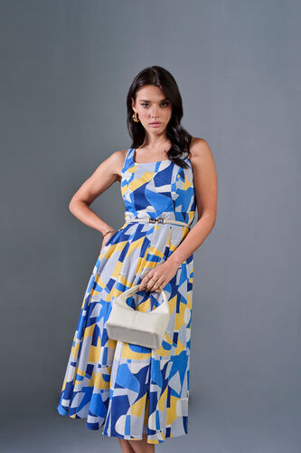 Work of Art Cotton Dress, Blue, image 3